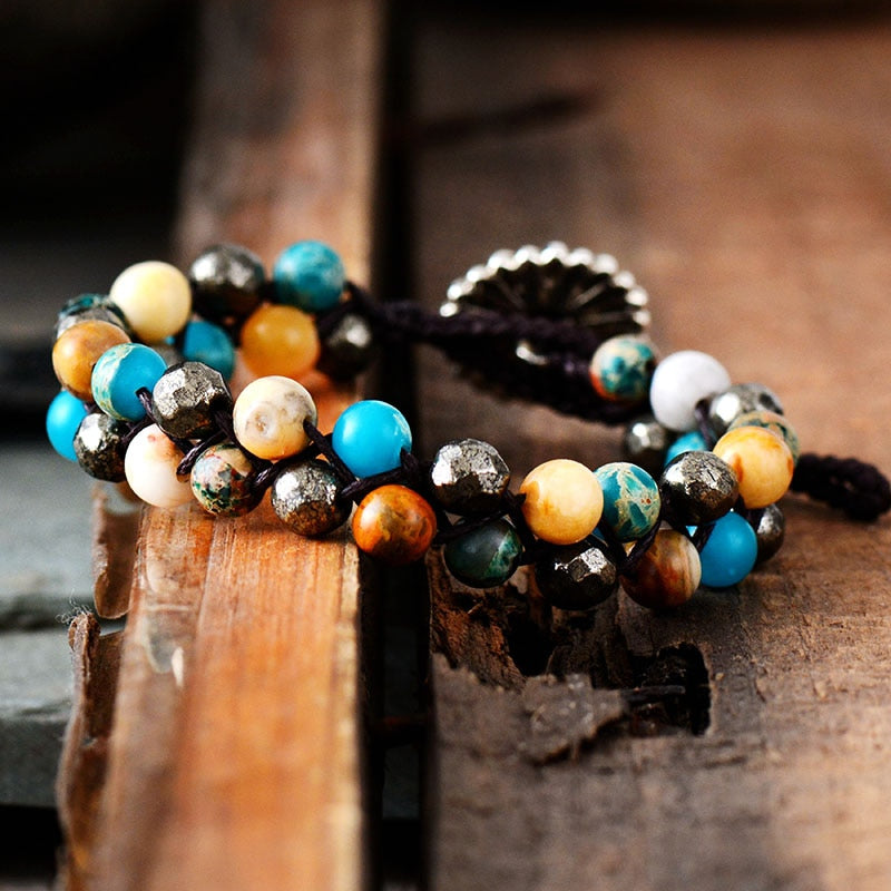 Jasper and Agate Bracelet for Balance and Courage