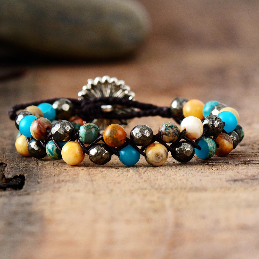 Jasper and Agate Bracelet for Balance and Courage
