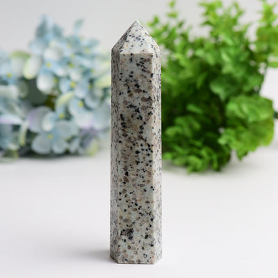Kiwi Jasper Crystal Tower 6-8 inch for Healing & Energy