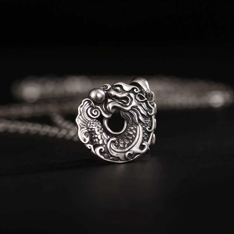 Koi Fish Dragon Peace Buckle Dragon Necklace