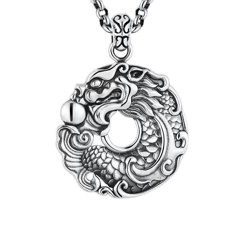 Koi Fish Dragon Peace Buckle Dragon Necklace