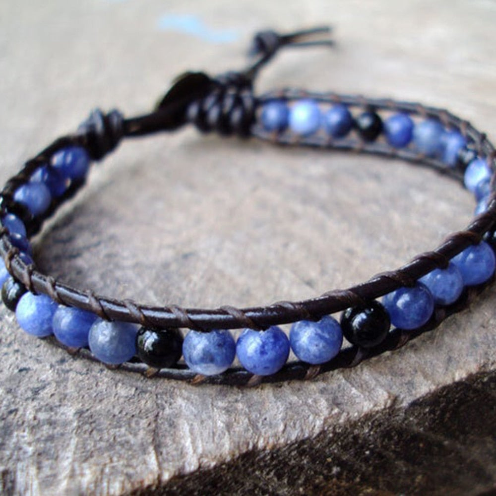 Kyanite Onyx Bracelet for Protection and Confidence