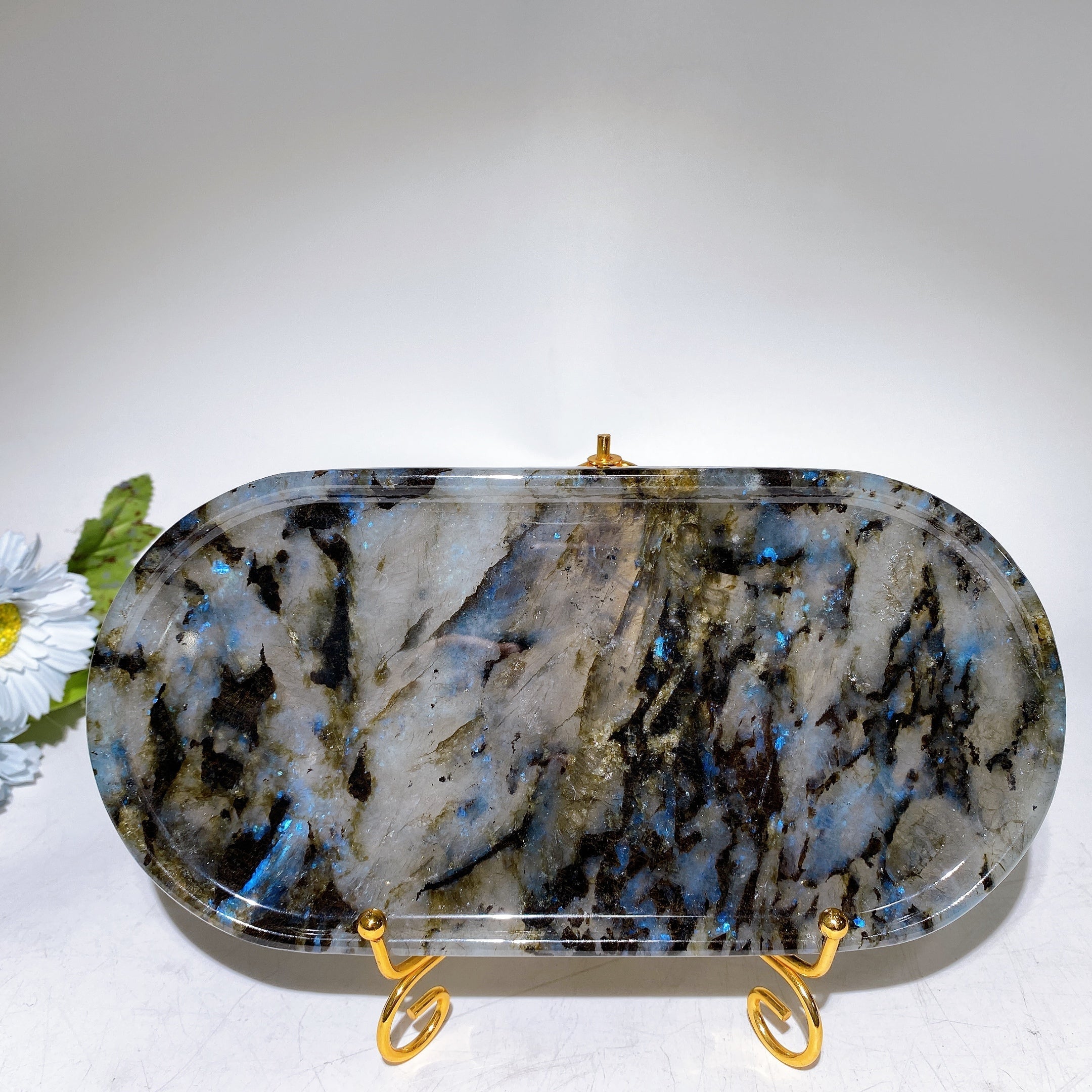 Labradorite & Astrophyllite Crystal Plate Carving 12-25 cm