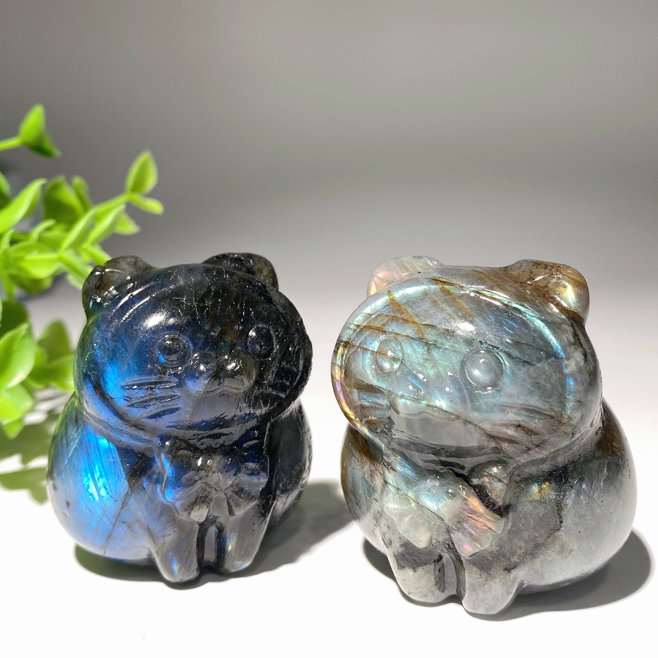 Labradorite Cat Carving 2-inch Crystal Figurine