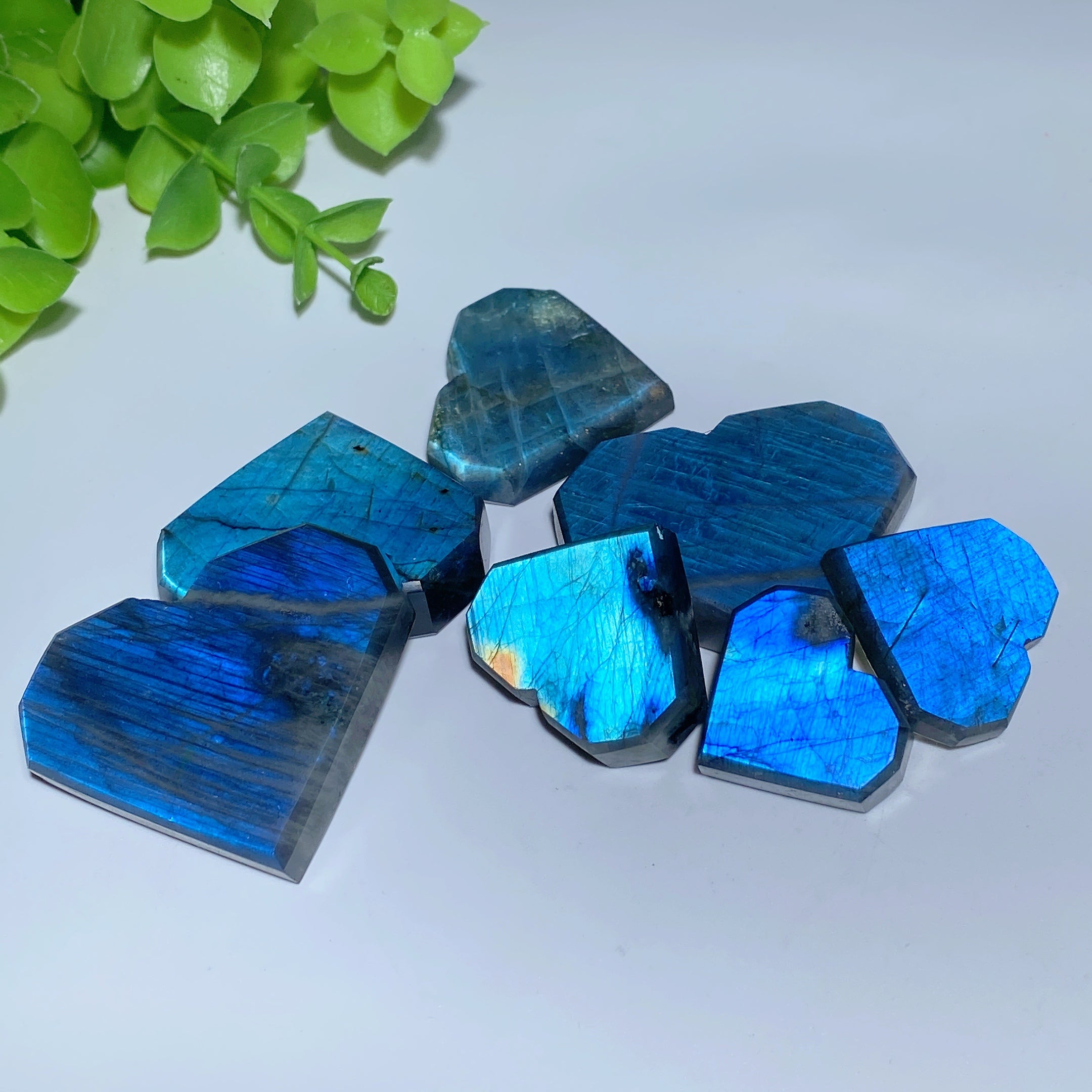 Labradorite Crystal Heart Carvings 1.2-2.0 Inch Healing Stones