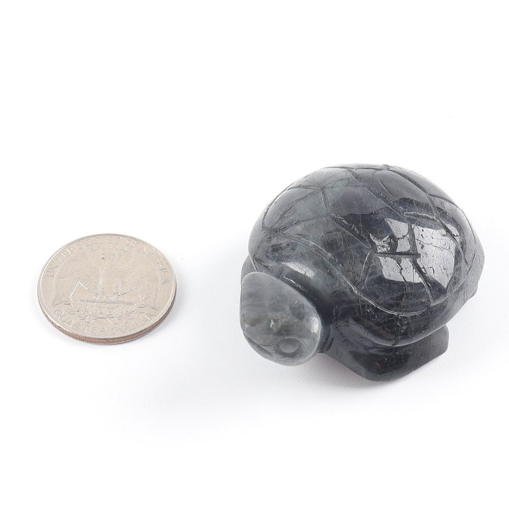 Labradorite Rainbow Turtle Crystal Carving 1.5in Statue