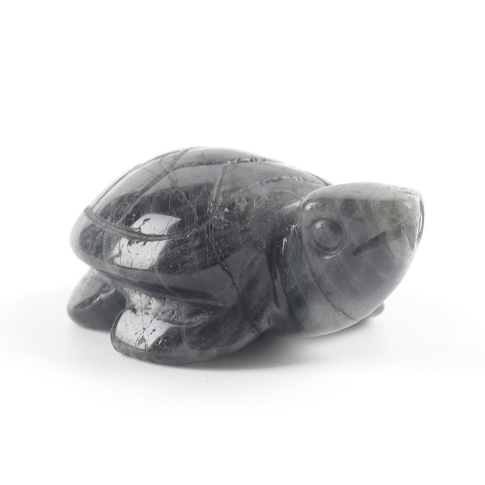 Labradorite Rainbow Turtle Crystal Carving 1.5in Statue