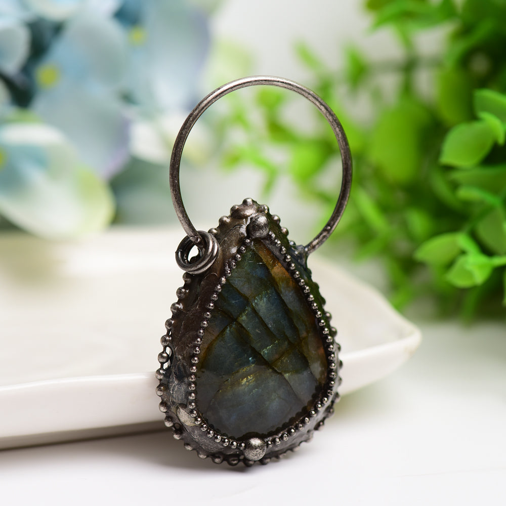 Labradorite Teardrop Pendant with 10g Stone for Healing