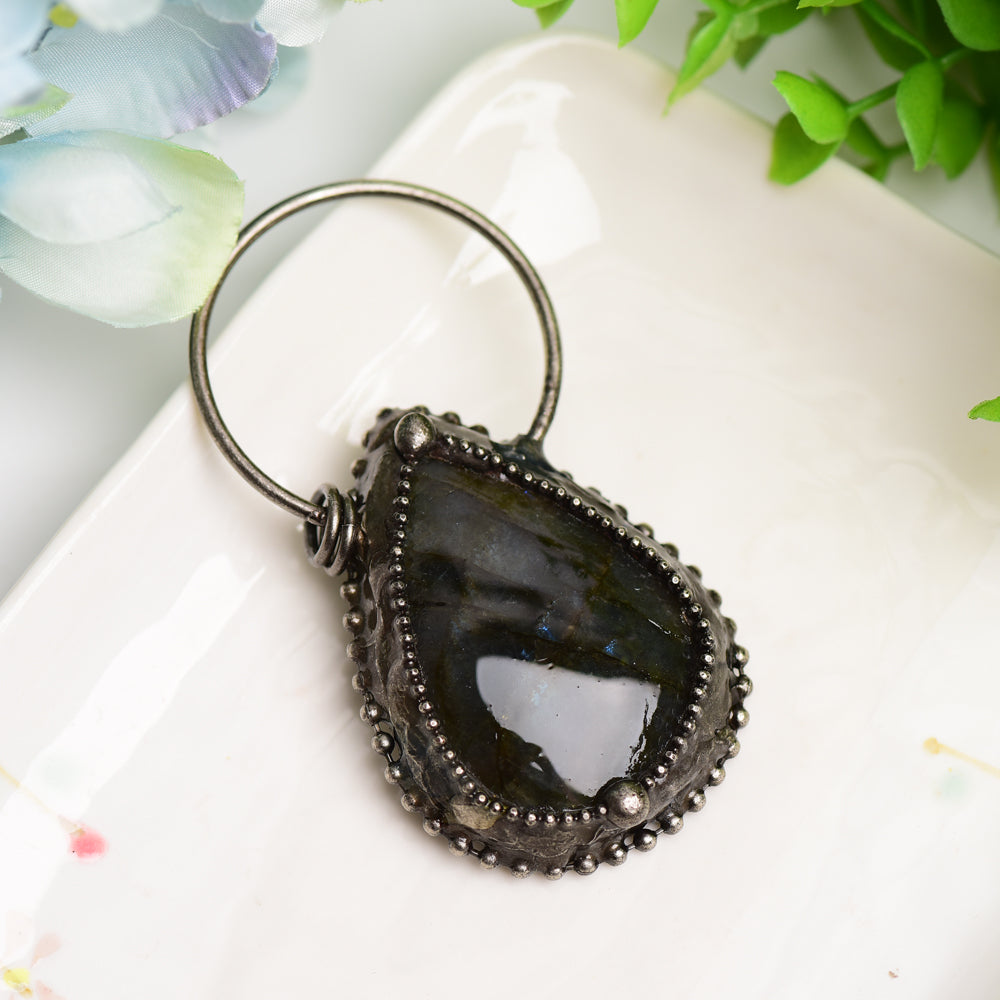Labradorite Teardrop Pendant with 10g Stone for Healing