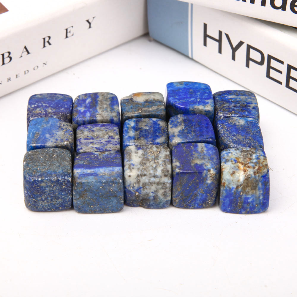 Lapis Lazuli Crystal Cubes 1.5-2cm Healing Stones Bag