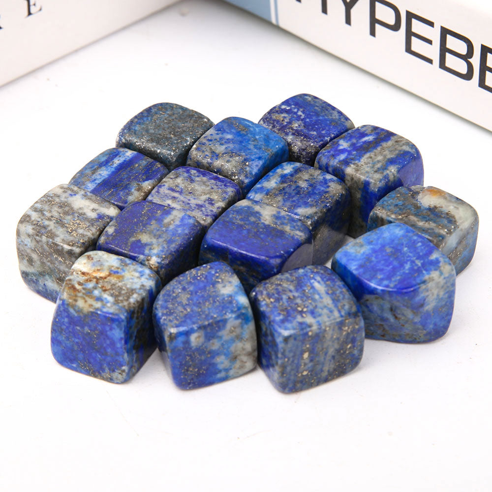 Lapis Lazuli Crystal Cubes 1.5-2cm Healing Stones Bag