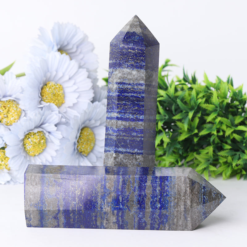 Lapis Lazuli Crystal Tower 5-9 Inch Healing Tower