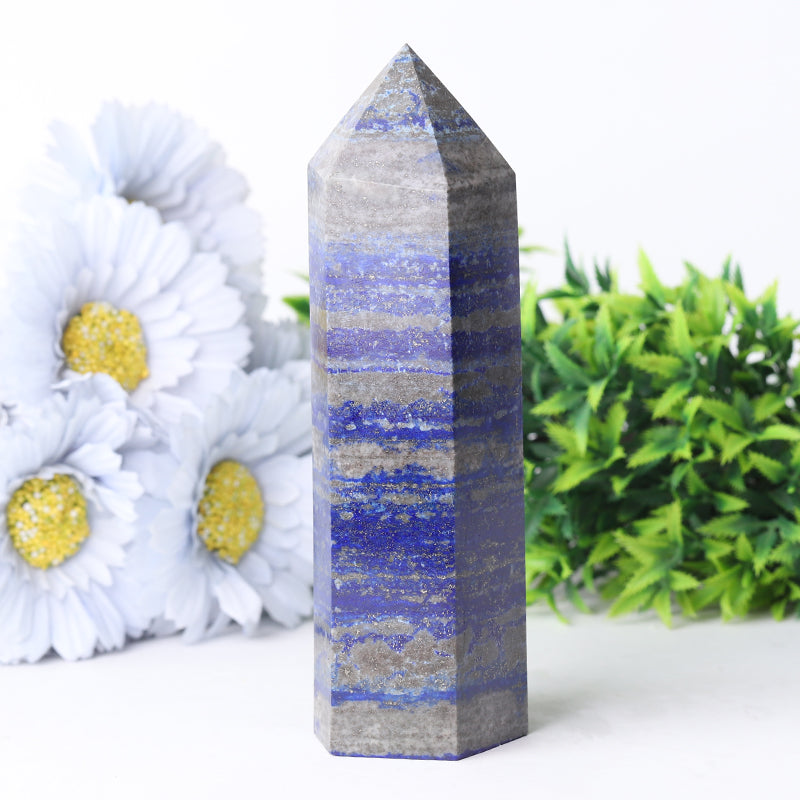 Lapis Lazuli Crystal Tower 5-9 Inch Healing Tower