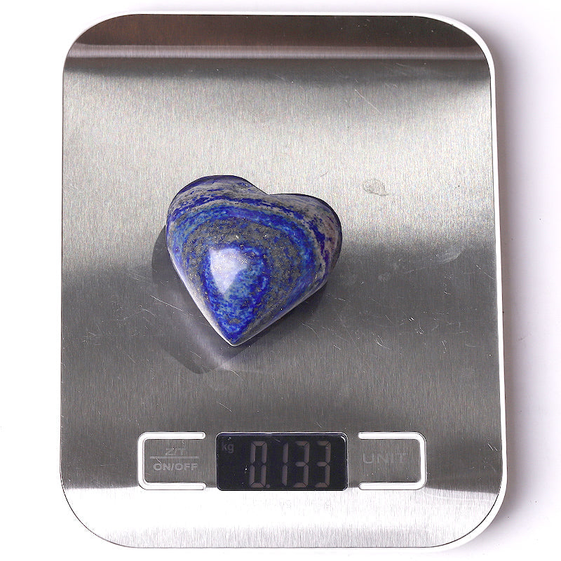 Lapis Lazuli Heart Crystal 2-2.5 Inch Carving for Healing