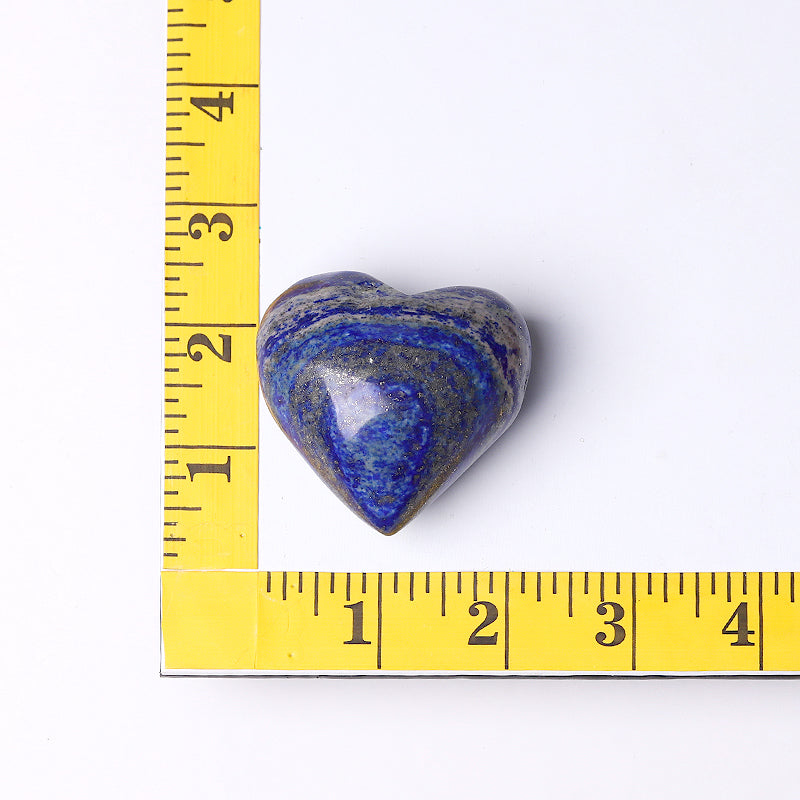 Lapis Lazuli Heart Crystal 2-2.5 Inch Carving for Healing