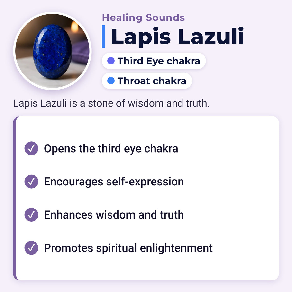 Healing Lapis Lazuli Silver Crystal Point Pendant, lapis lazuli meaning, benefits and chakras