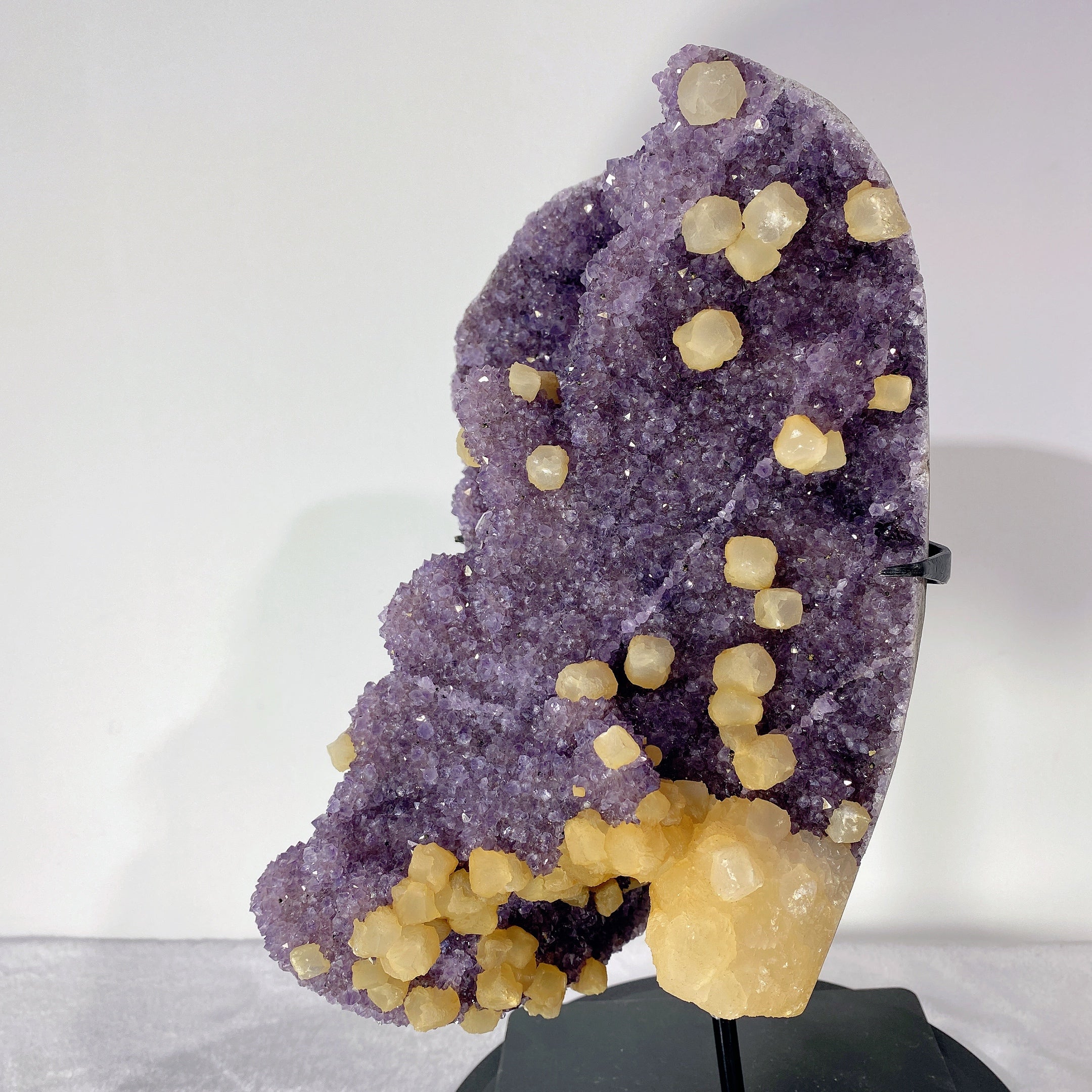 Large Amethyst & Calcite Crystal Specimen 18x16x34cm