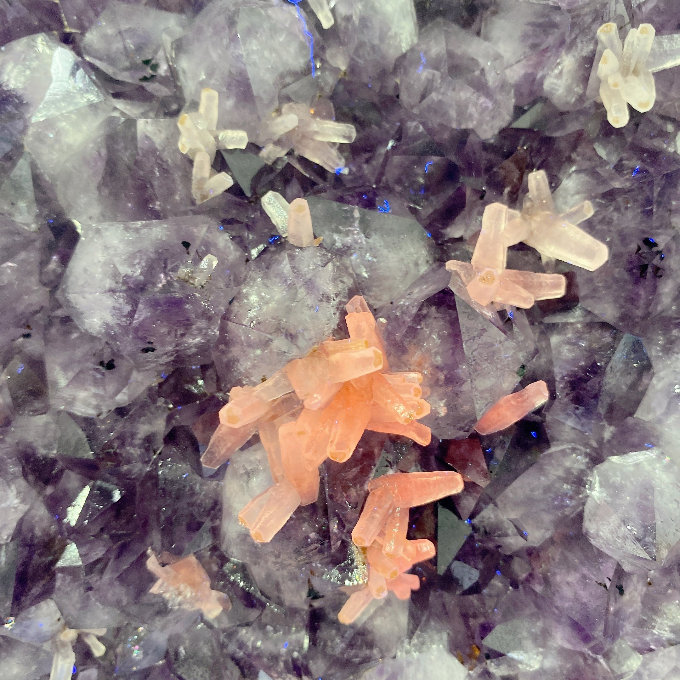 Large Amethyst with Calcite Flower Crystal Specimen 40cm