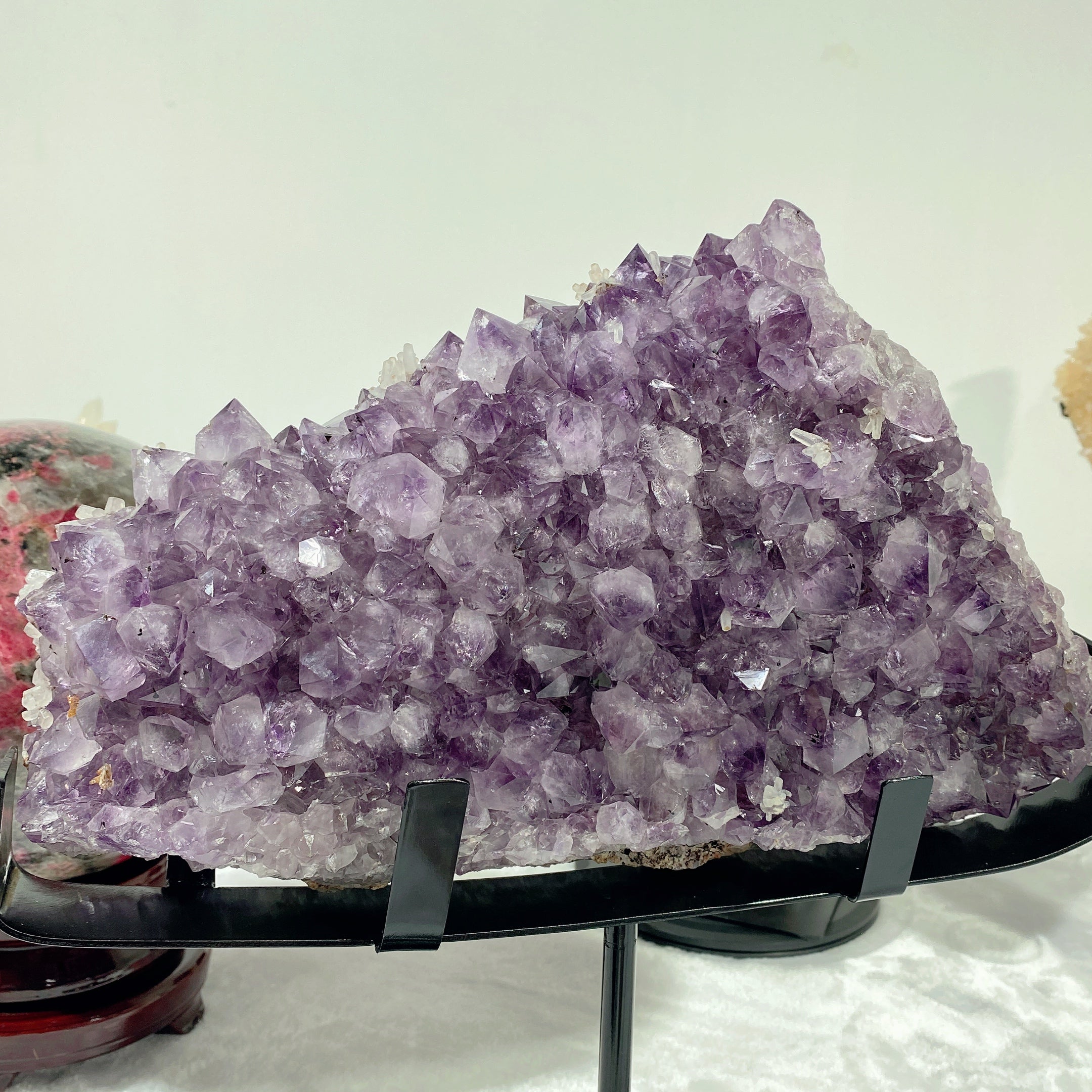 Large Amethyst with Calcite Flower Crystal Specimen 40cm