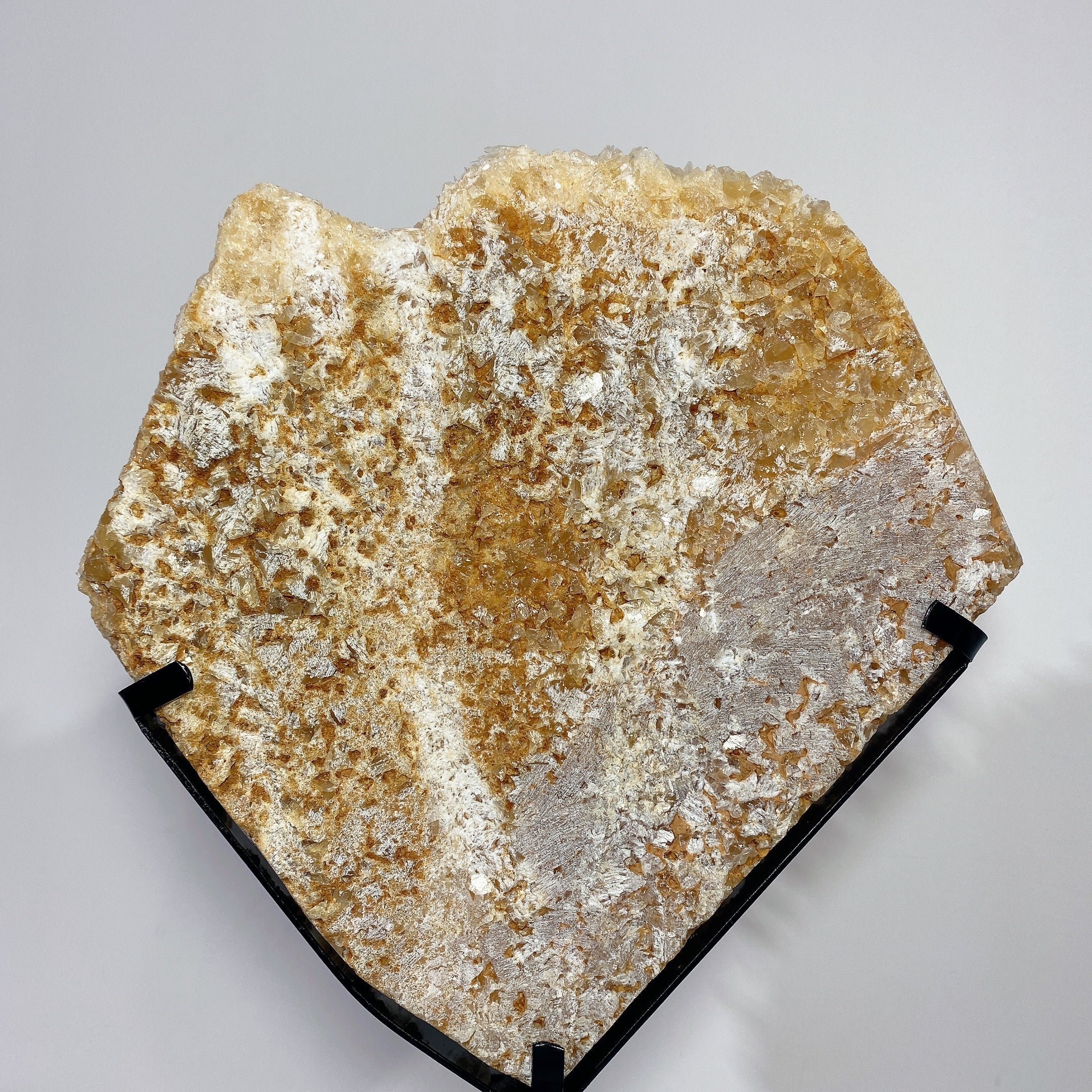 Large Calcite Heart Crystal with Stand 30cm Display