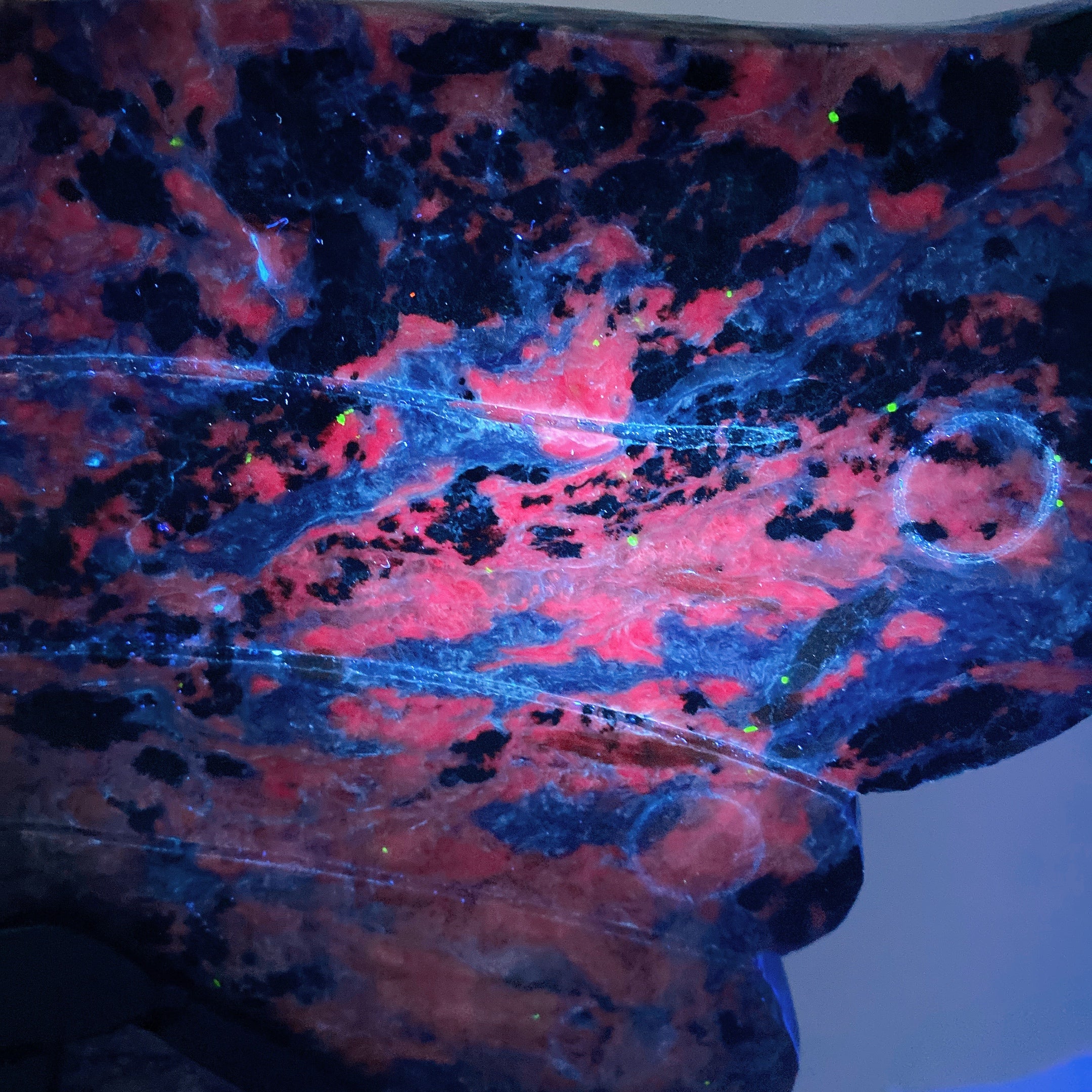 Large Charoite & Calcite Butterfly Wings Crystal Figurine on Stand