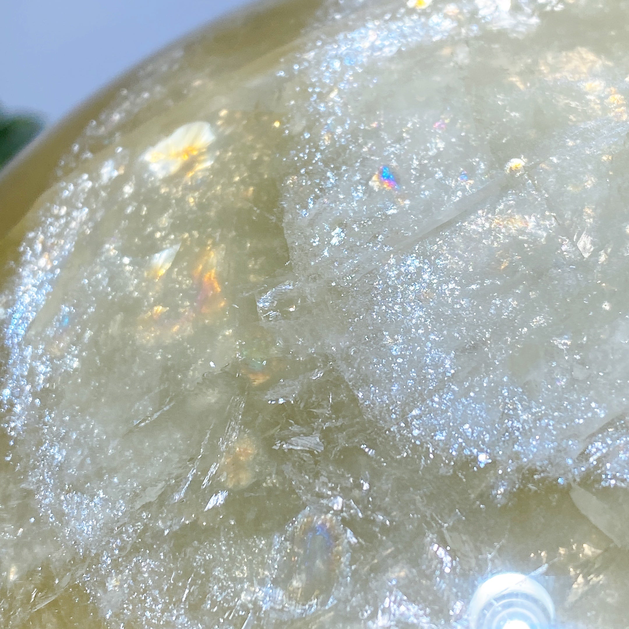 Large Citrine Crystal Sphere 20cm with Wooden Stand