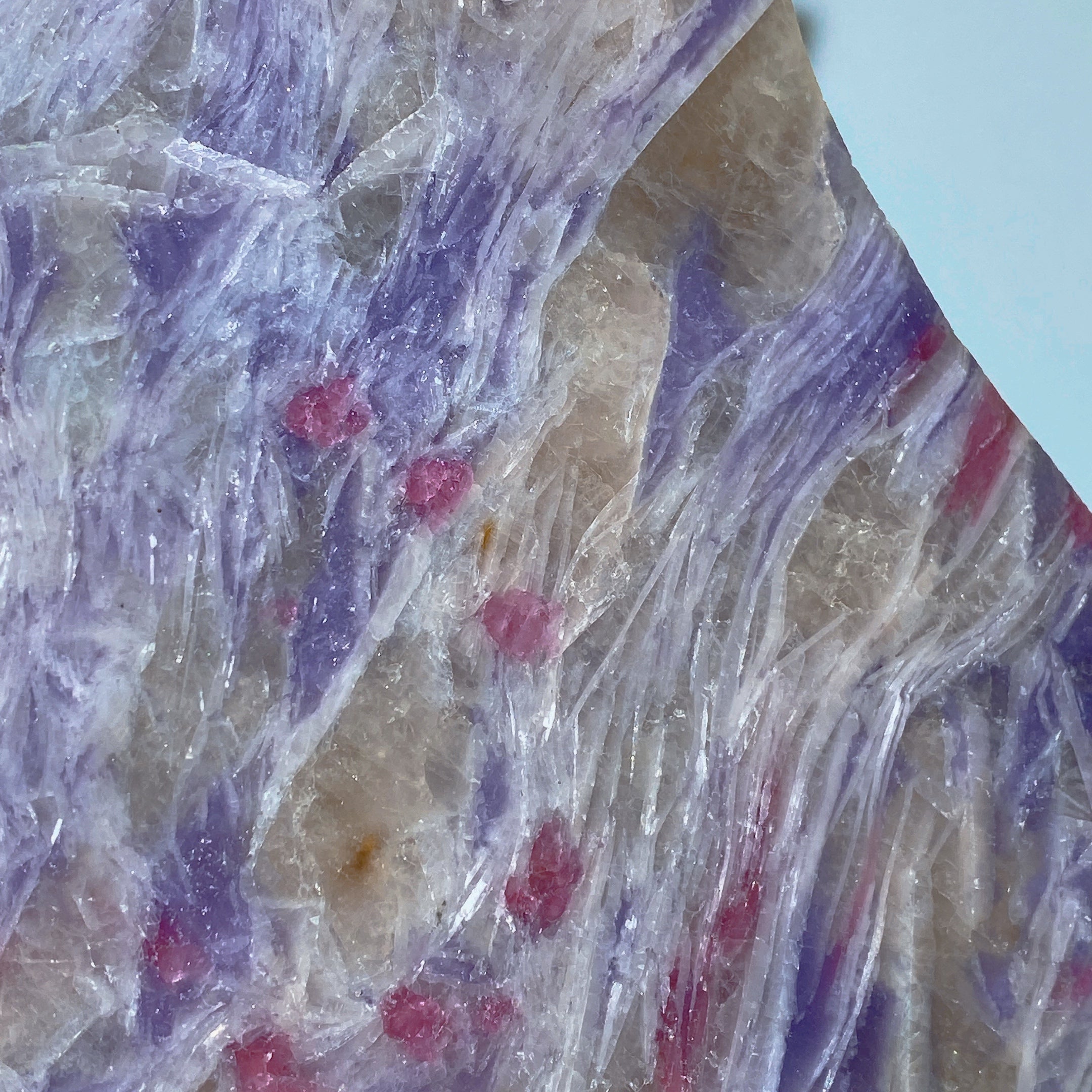 Large Crystal Heart & Moon Stone Carvings with Stand