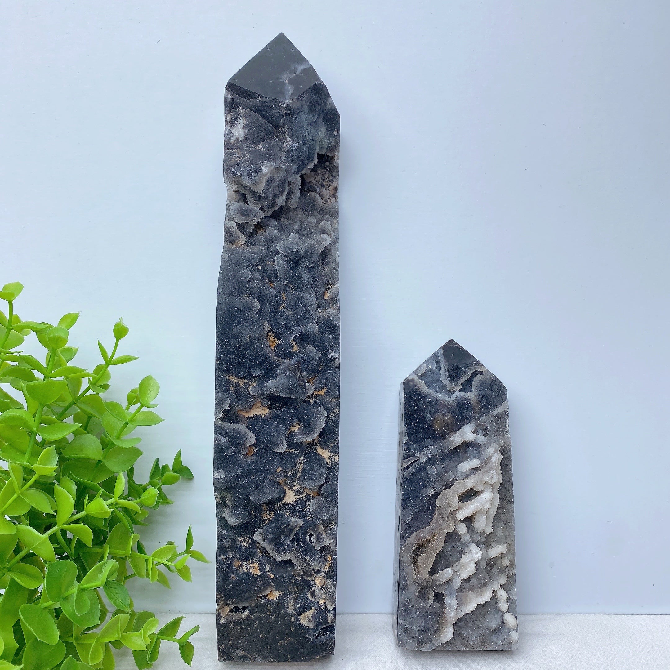 Large Druzy Zinc Crystal Tower 5.5" to 12" for Healing