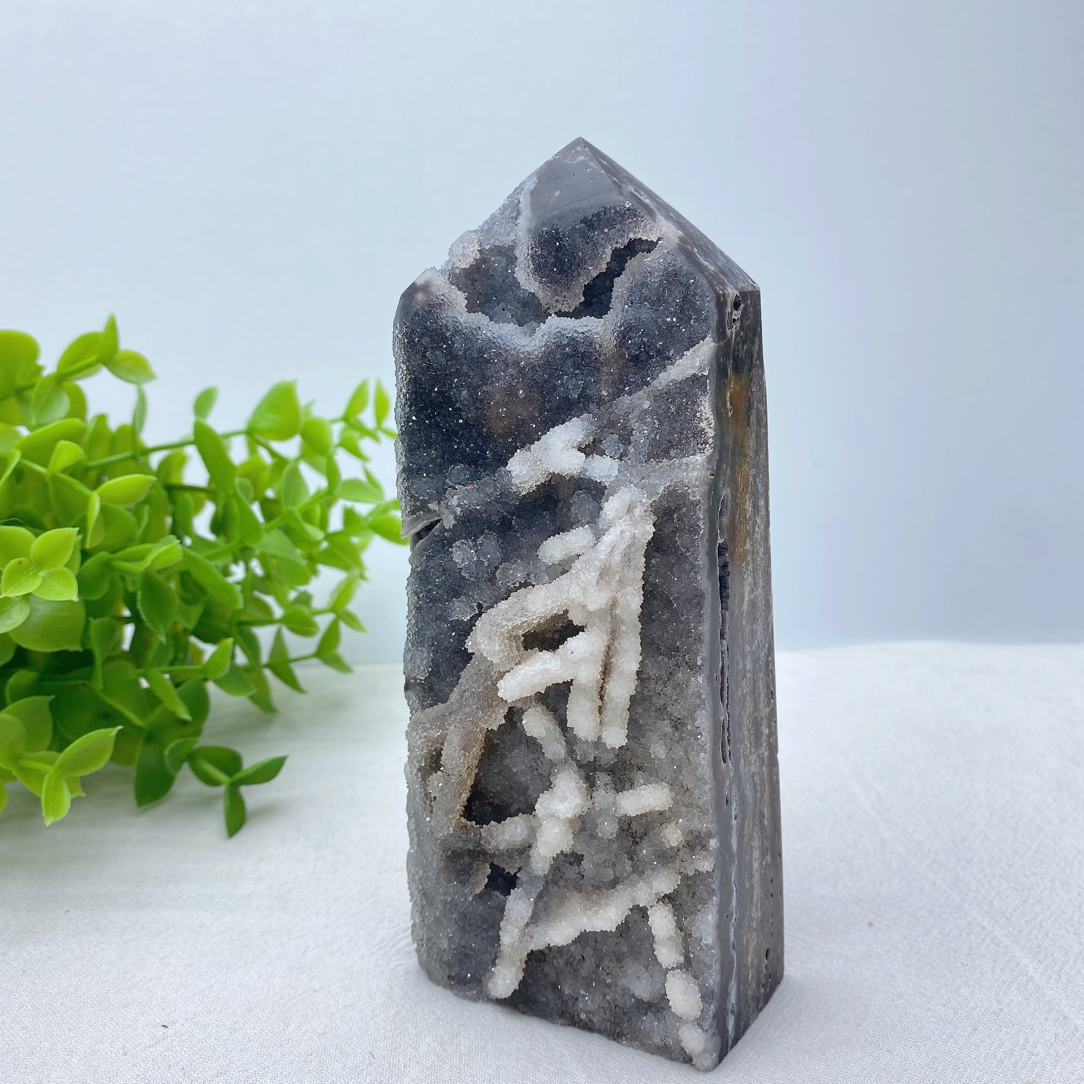 Large Druzy Zinc Crystal Tower 5.5" to 12" for Healing