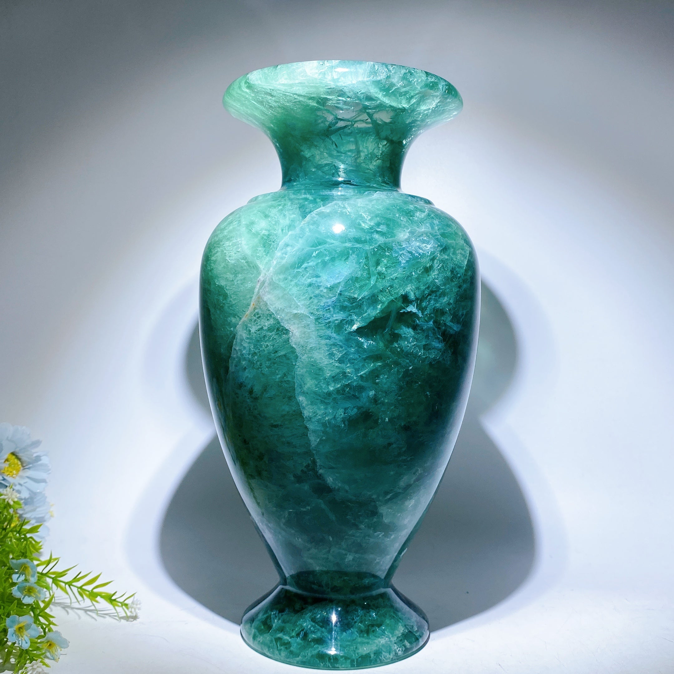 Large Fluorite Crystal Vase 7.5" & 14.2" for Healing Decor
