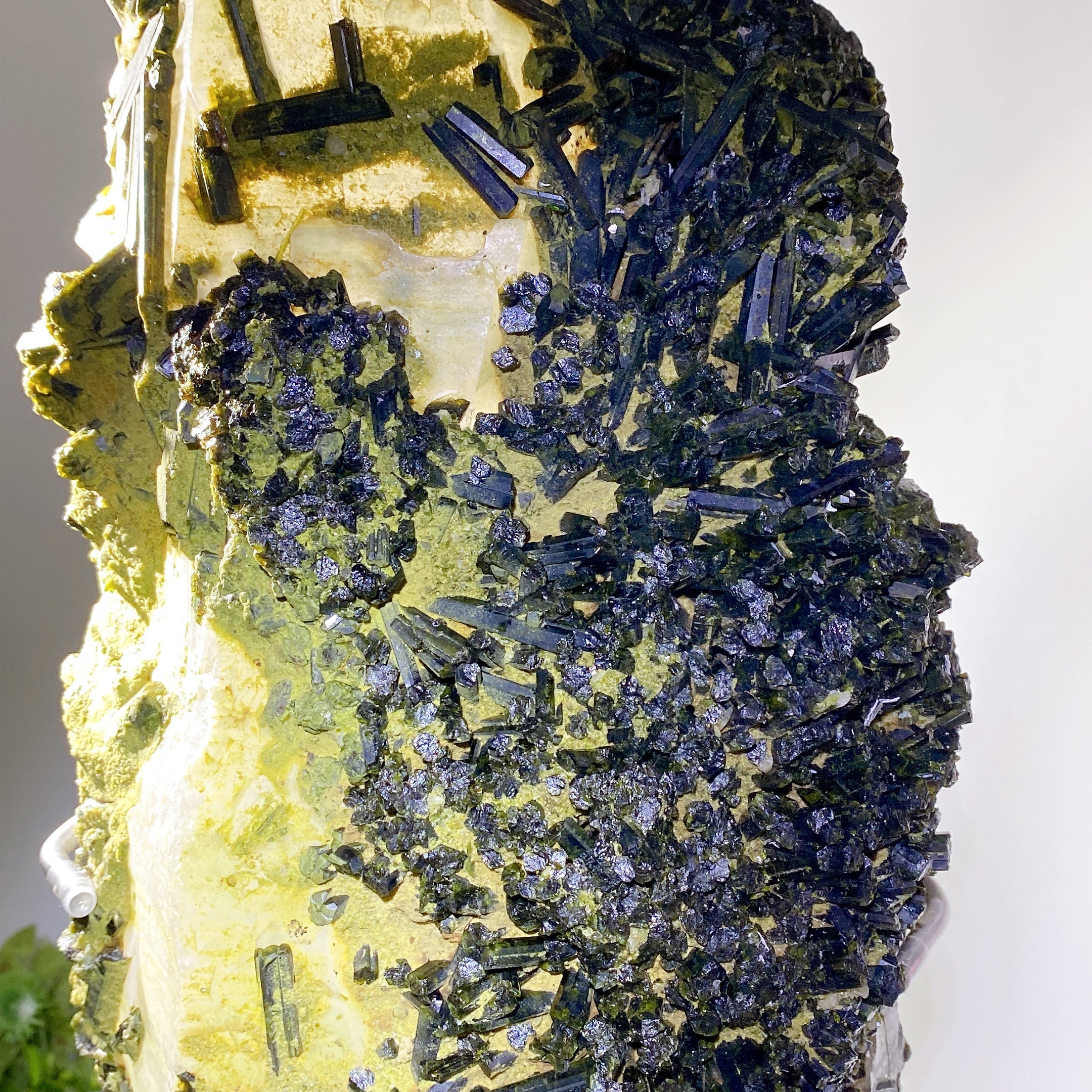 Large Green Tourmaline in Quartz Crystal Specimen 62cm