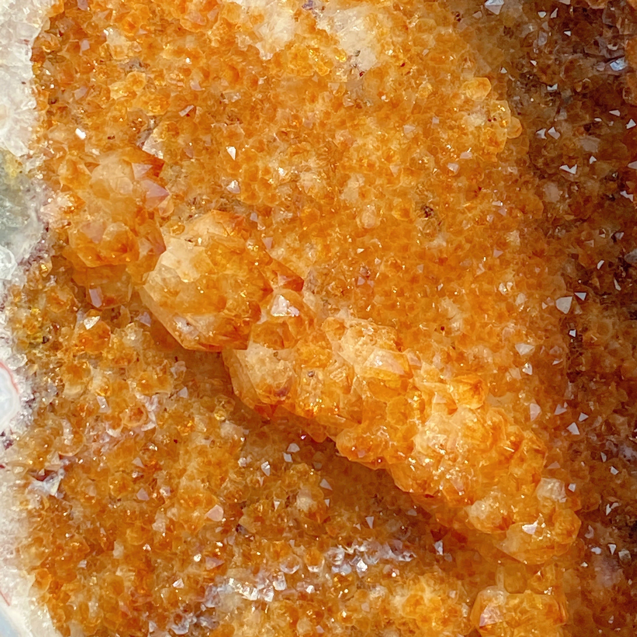 Large Natural Citrine Geode Crystal Specimen 25cm Display