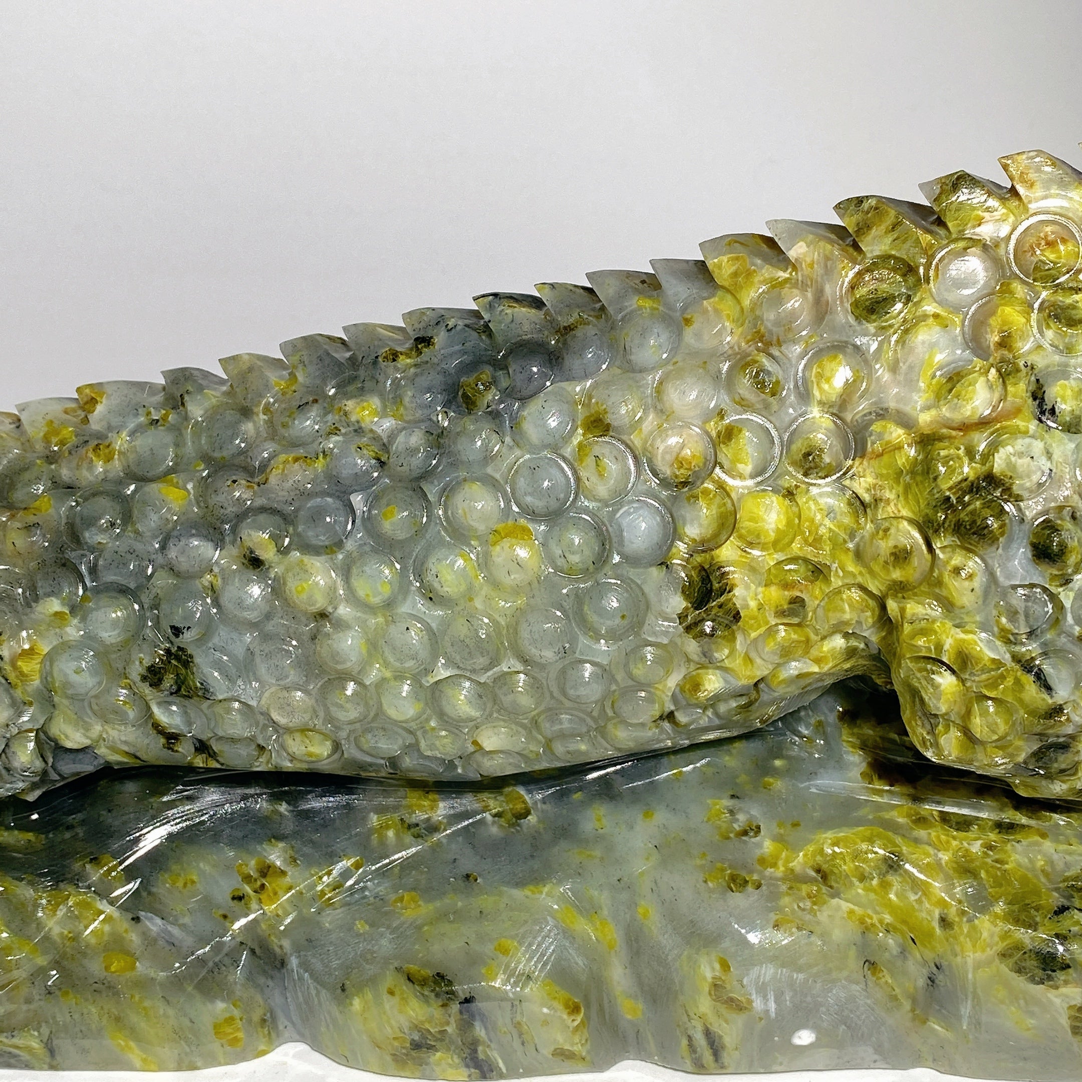 Large Serpentine Lizard Crystal Animal Carving 40-50cm