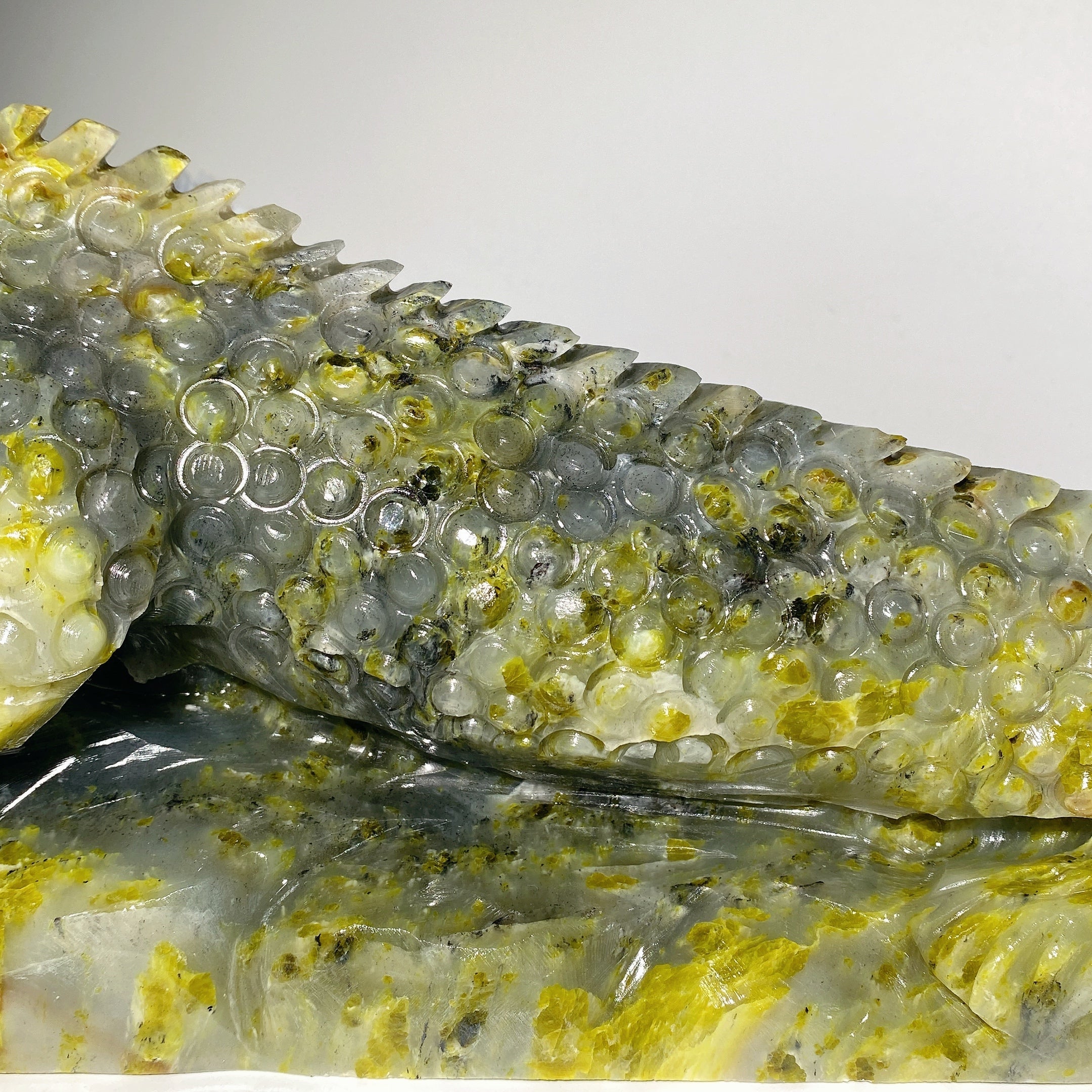 Large Serpentine Lizard Crystal Animal Carving 40-50cm