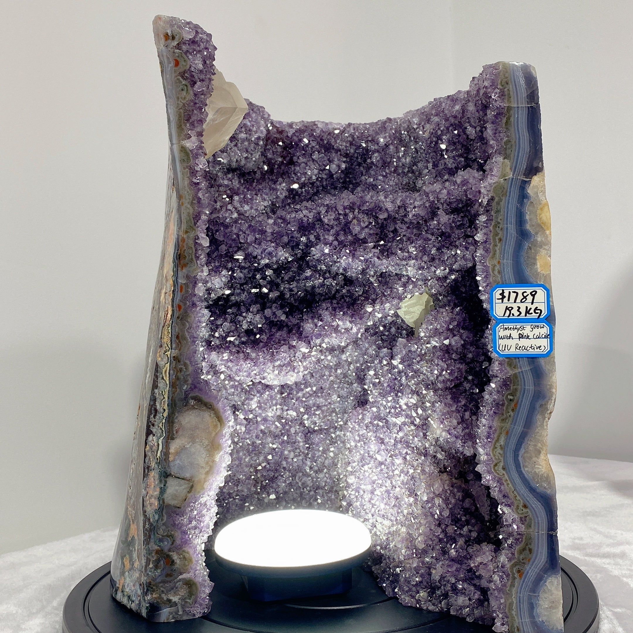 Large UV Reactive Amethyst Grow Crystal Specimen 32cm