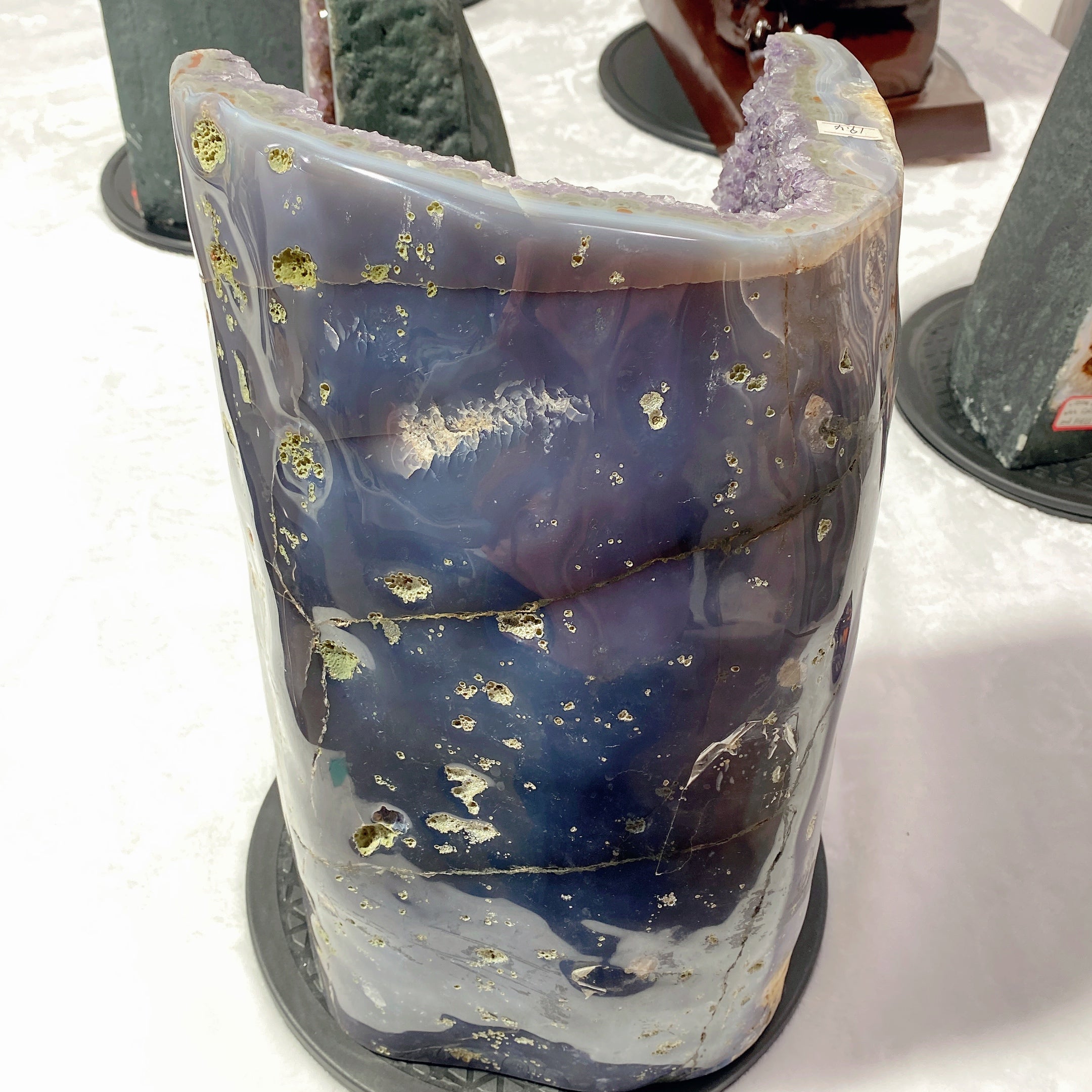 Large UV Reactive Amethyst & Pink Calcite Crystal Specimen 40cm