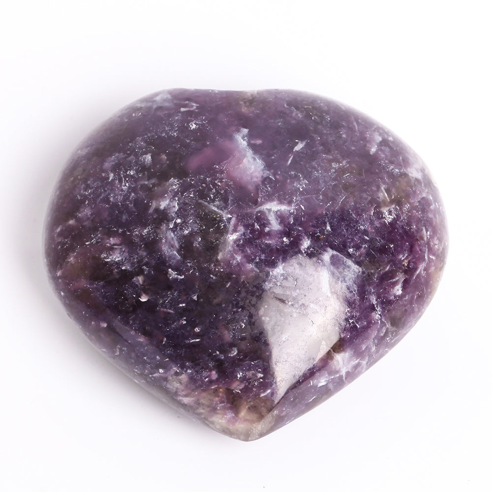 Lepidolite Heart Shape Crystal 3 Inch Free Form