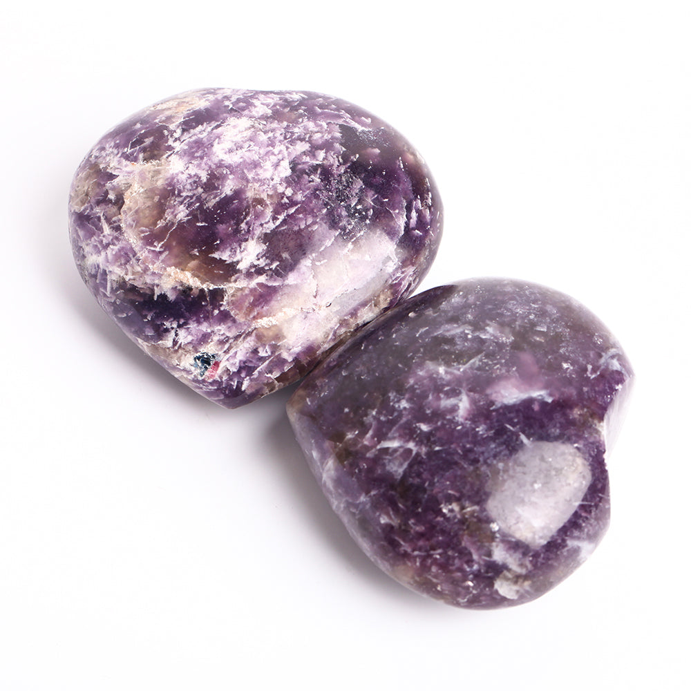 Lepidolite Heart Shape Crystal 3 Inch Free Form
