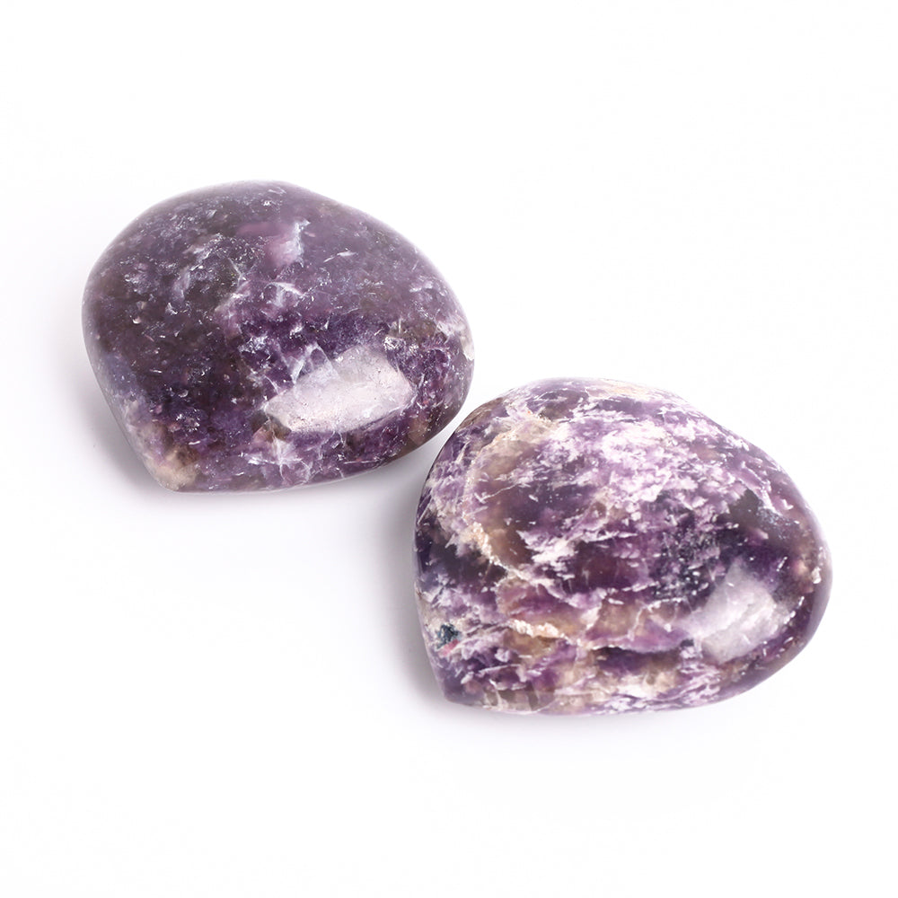 Lepidolite Heart Shape Crystal 3 Inch Free Form