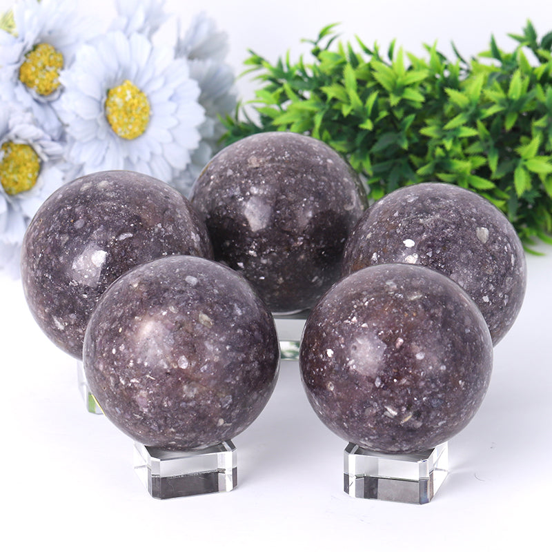 Lepidolite Sphere 2.5-4.5 Inch Healing Crystal Orb