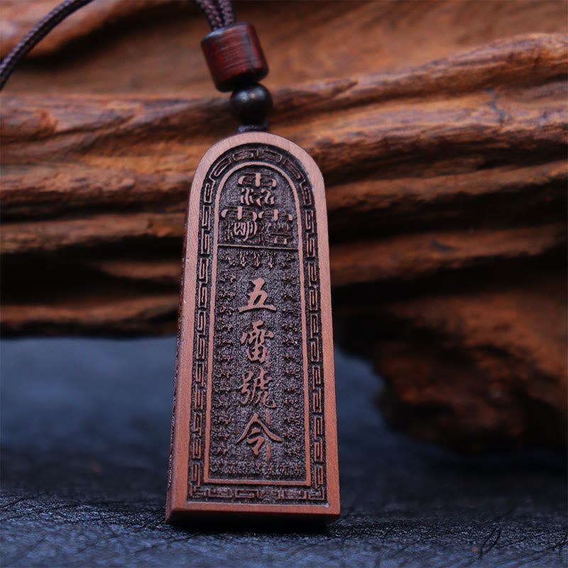 Lightning Struck Jujube Wood Spiritual Protection Necklace