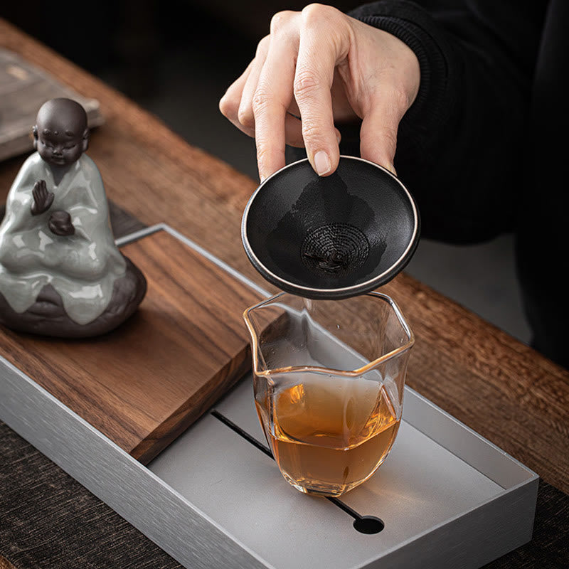Little Zen Monk Ceramic Tea Strainer | Meditation Buddha Statue