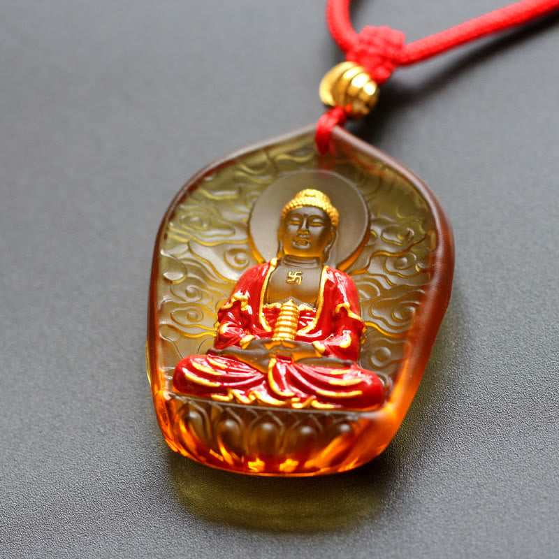 Liuli Crystal Medicine Buddha Necklace | Compassion & Healing