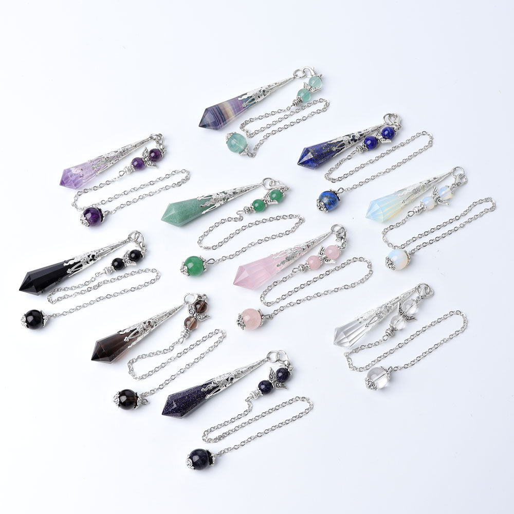 Long Crystal Healing Pendulum 11.8in | Healing Sounds