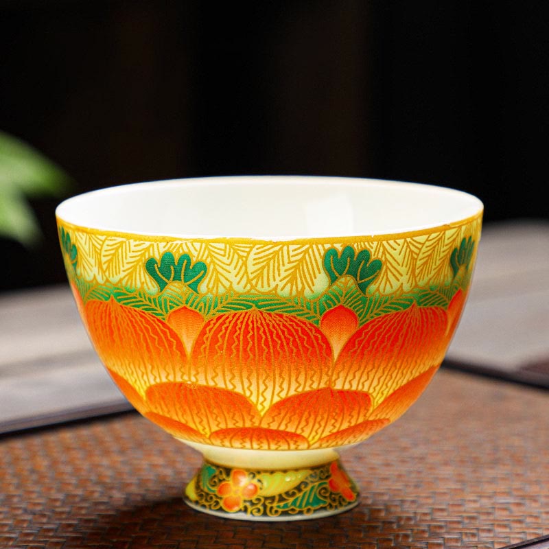 Lotus Ceramic Tea Cup 100ml Flower Design | Tableware