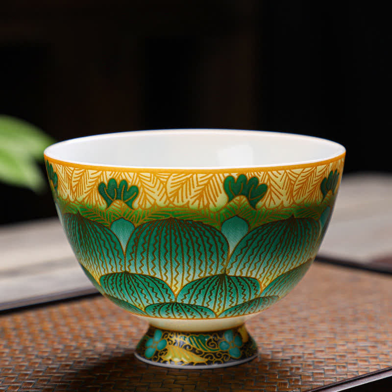 Lotus Ceramic Tea Cup 100ml Flower Design | Tableware