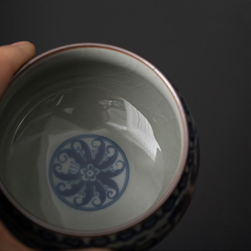Lotus Ceramic Tea Cup 150ml for Traditional Tea Rituals