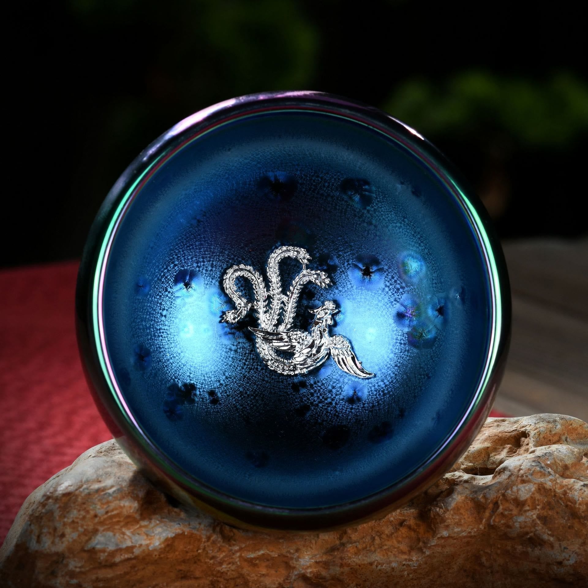 Lotus Dragon Kiln Change Ceramic Tea Cup 150ml Artisanal