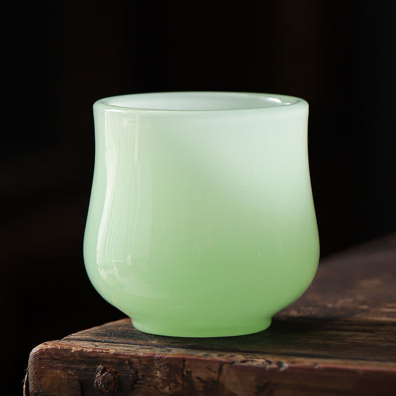 Lotus Dragon Phoenix Ceramic Tea Cup 75ml Zen Decor