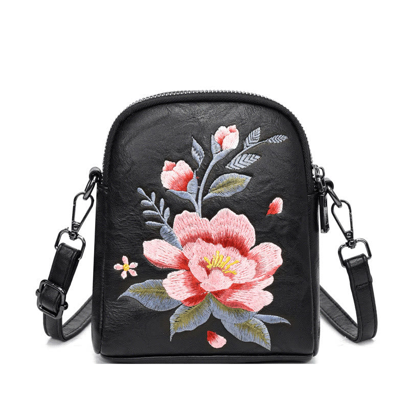 Lotus Su Embroidery Spiritual Crossbody Bag 15cm Size